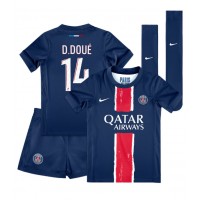 Otroški Nogometni dresi Paris Saint-Germain Desire Doue #14 Domači 2024-25 Kratek Rokav (+ Kratke hlače)